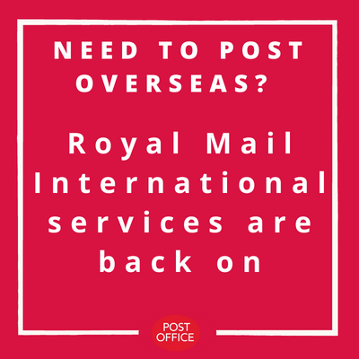 Royal Mail International Service Update